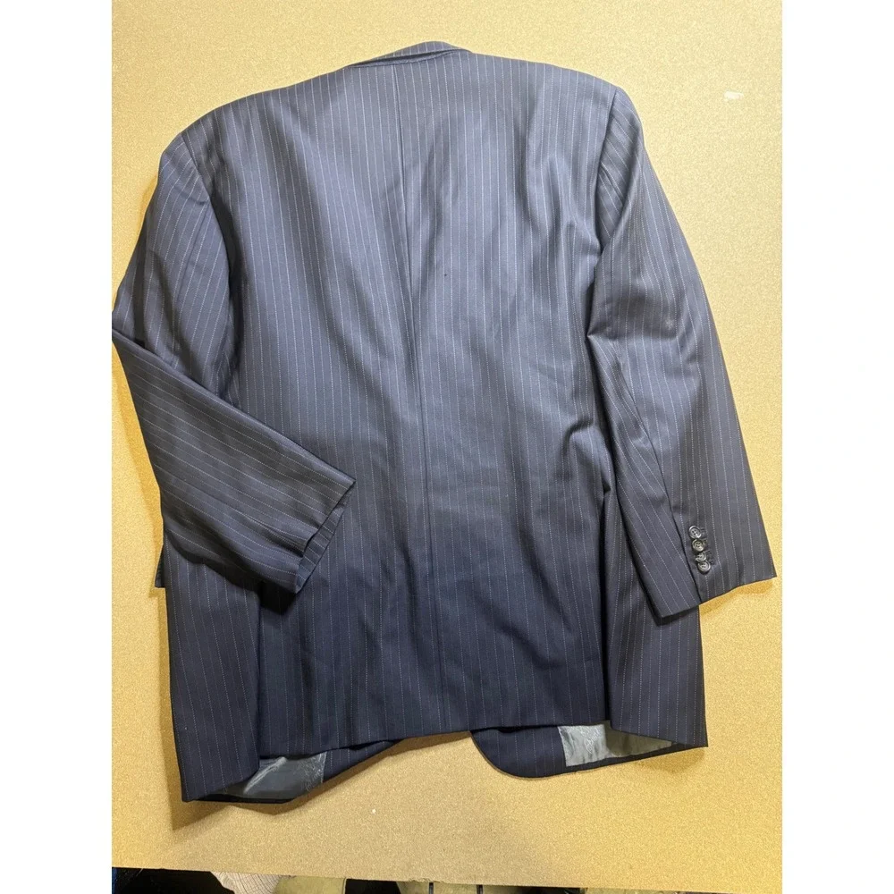 Brioni Neiman Marcus Navy Pinstripe Wool Suit Blazer Jacket Made in Italy $500‎